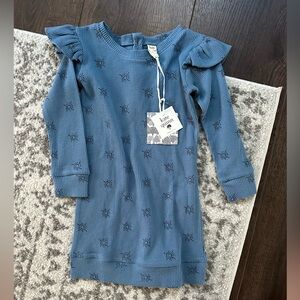 Kate Quinn long sleeve ruffle shirt dress